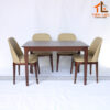 bàn ăn gỗ cao su ghế grace