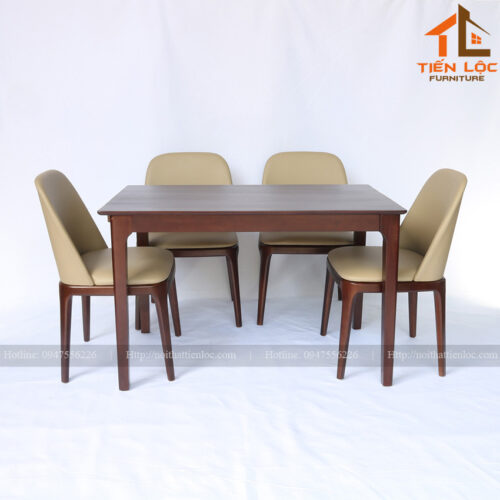bàn ăn gỗ cao su ghế grace