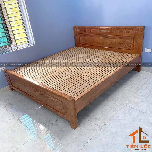 giường ngủ giá rẻ gỗ sồi