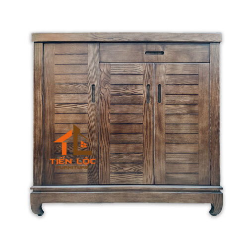 tủ giày gỗ sồi
