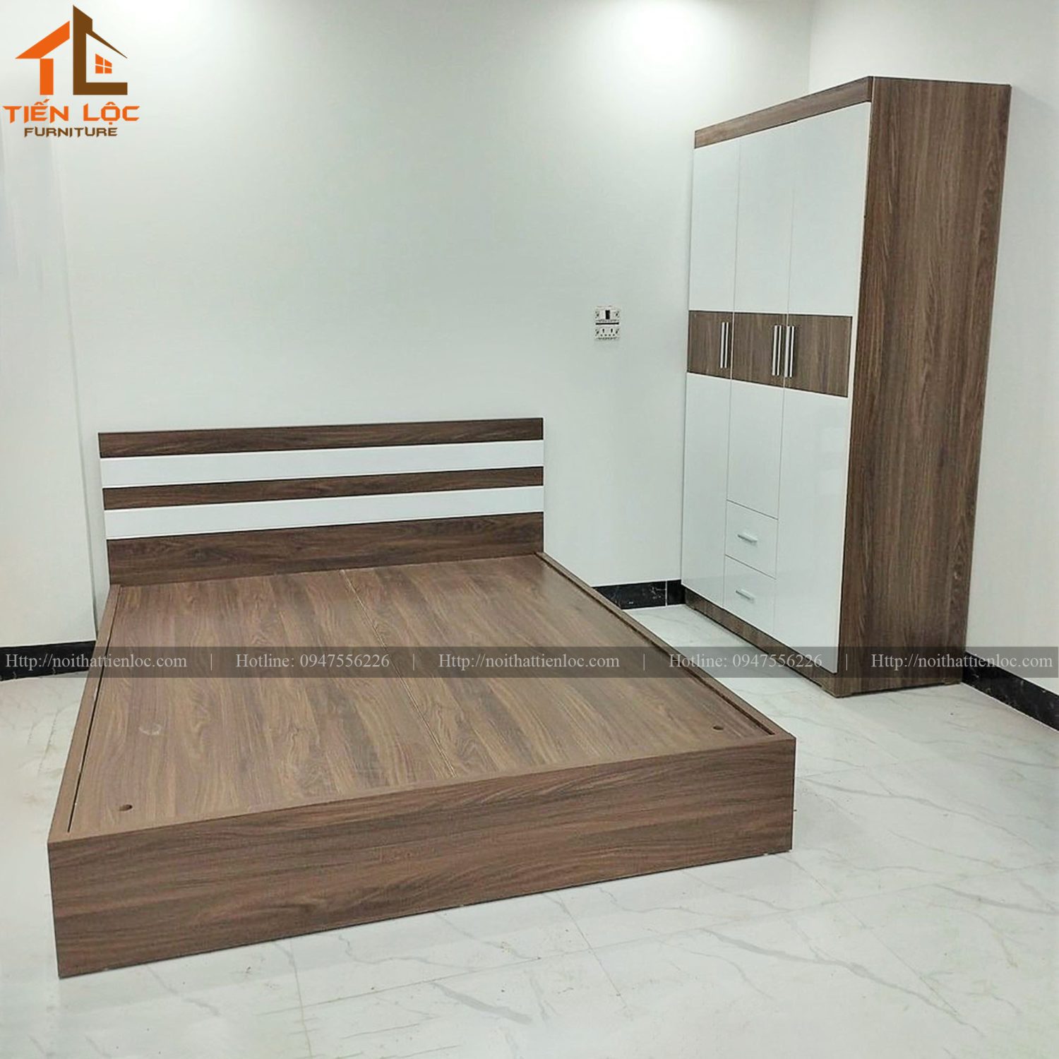giường tủ gỗ mdf giá rẻ