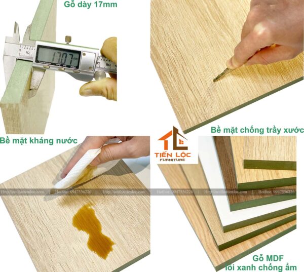 gỗ mdf phủ melamine