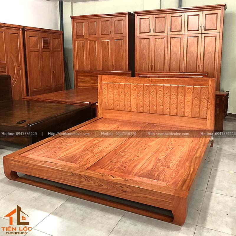 giường tủ đẹp gỗ hương đá