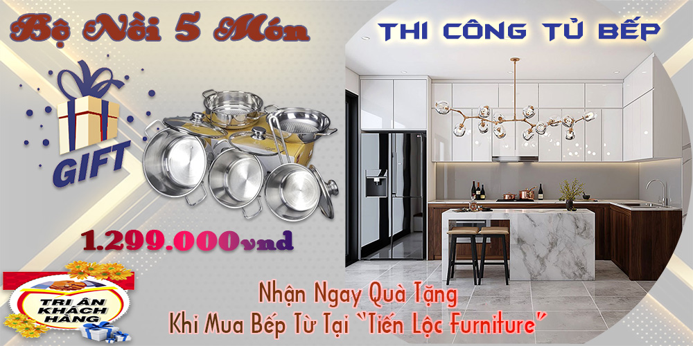 quà tặng khi thi công tủ bếp