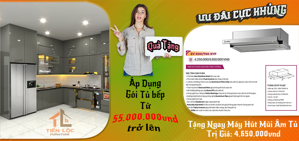 ưu đãi khi thi công tủ bếp