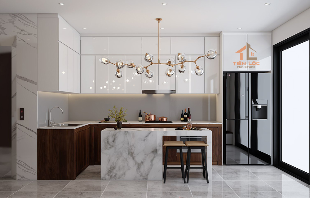 Thi công nội thất 17 mẫu tủ bếp đẹp 2024