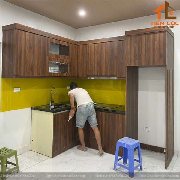 tủ bếp melamine