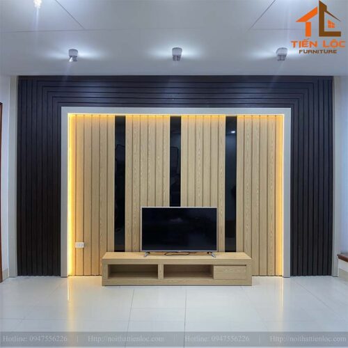 mẫu vách tivi phòng khách