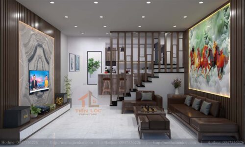 Vách kệ tivi phòng khách