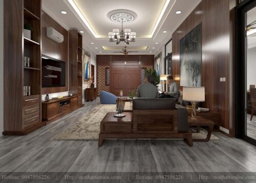 vách kệ tivi phòng khách hiện đại